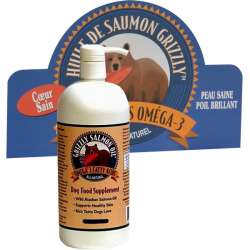 Huile de saumon pour chien - 500 ml - Grizzly de marque :