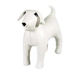 Mannequin de chien - Blanc - Simili cuir de marque :