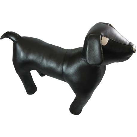 Mannequin de chien - Noir - Simili cuir de marque :