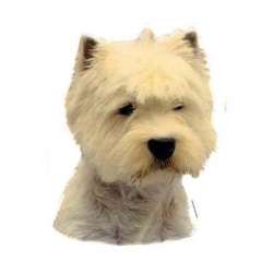 Autocollants West Highland White Terrier - 7 cm - Lot de 4 de marque :