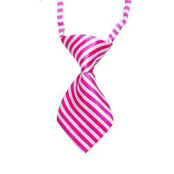 Cravate pour chien - Rayure rose de marque :
