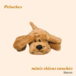 Peluche mini chien couché - Peluche chien de marque : CANISLANA For dogs
