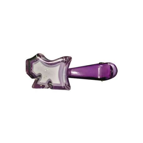 Barrette chiot violet de marque :
