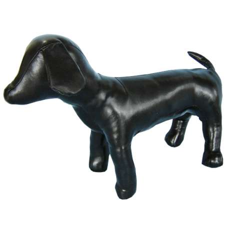 Mannequin de chien - Noir - Petite taille - Simili cuir de marque :