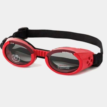 Lunettes solaire rouge Doggles ILS pour chiens de marque : DOGGLES