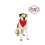 Bandana chien - Collier Bandana : Couleur:Rouge, Tour de cou (A):30 à 48cm