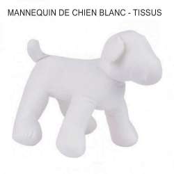 Mannequin de chien en tissus - Blanc - Corps moyen de marque : CANISLANA For dogs