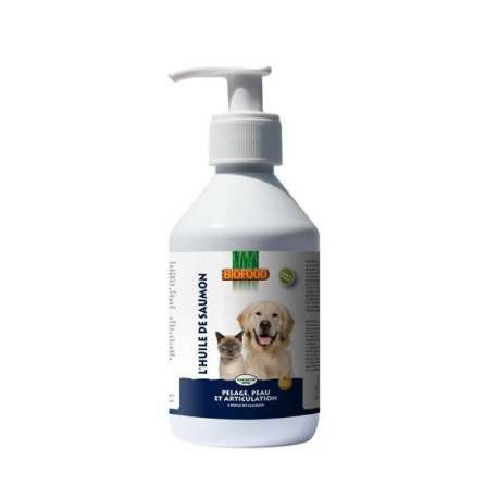 Huile de saumon pour chien et chat Biofood de marque : Biofood