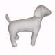 Mannequin de chien en tissus - Blanc - Corps fin de marque :