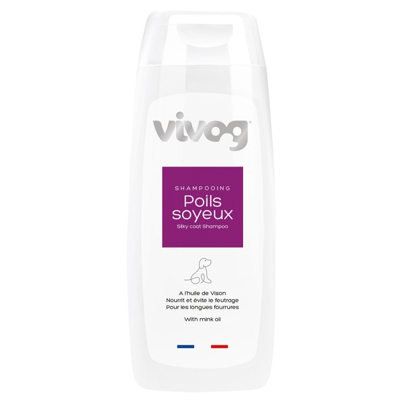 Shampooing pour chiens Vivog Poils soyeux - 300ml et 1L de marque : VIVOG
