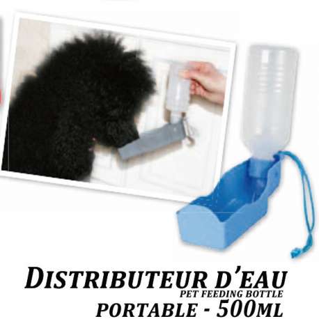 Distributeur eau portable pour chien, voyage, rando 500ml de marque :