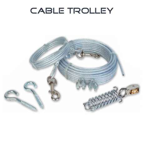 Cable d'attache pour chien - Trolley - 15m de marque :
