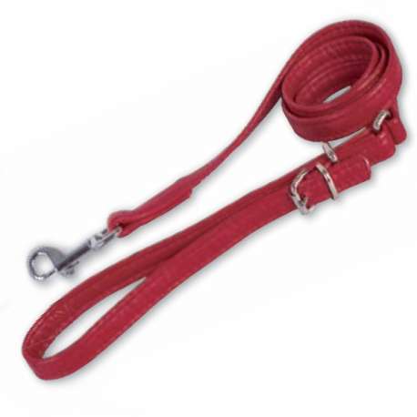 Laisse pour chien en cuir - Rouge de marque : CANISLANA For dogs